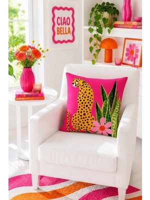 Bertille Home Pop Art Serisi Çift Tarafı Dijital Baskılı Kırlent Kılıfı