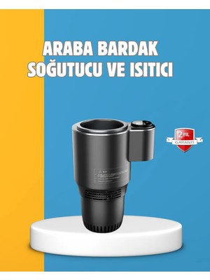 A-Luxe Dijital Ekranlı Akıllı Bardaklık Araç Içi Termal Isıtıcı Soğutucu