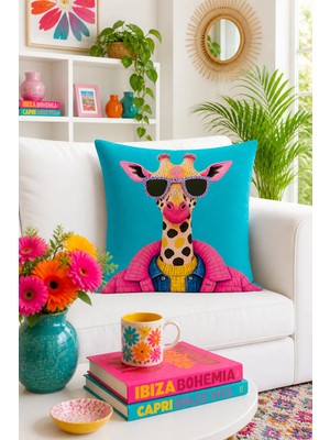 Bertille Home Pop Art Serisi Çift Tarafı Dijital Baskılı Kırlent Kılıfı