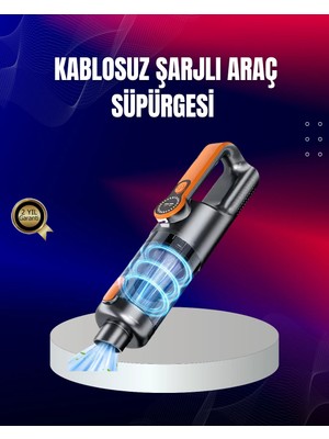 A-Luxe Taşınabilir Şarjlı El Süpürgesi Çok Yönlü Temizlik 5 Başlıklı Numaratör Hediyeli