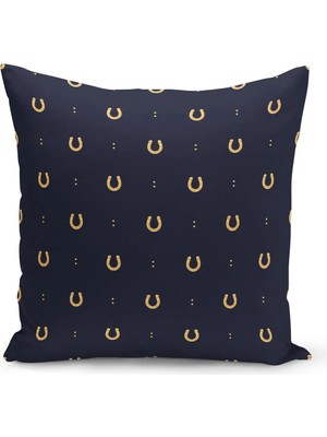 Bertille Home Klasik At Serisi Çift Tarafı Dijital Baskılı Kırlent Kılıfı (Horse)