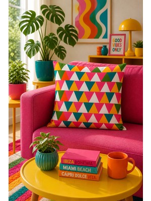 Bertille Home Pop Art Serisi Çift Tarafı Dijital Baskılı Kırlent Kılıfı