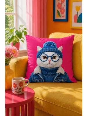 Bertille Home Pop Art Serisi Çift Tarafı Dijital Baskılı Kırlent Kılıfı