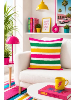 Bertille Home Pop Art Serisi Çift Tarafı Dijital Baskılı Kırlent Kılıfı