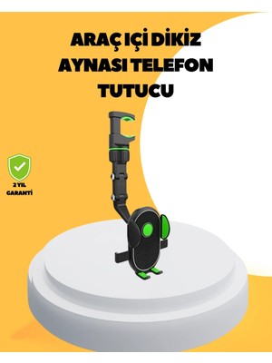 A-Luxe Dikiz Aynasına Takılan Telefon Tutucu Ayarlanabilir Çok Yönlü Araç Aksesuarı