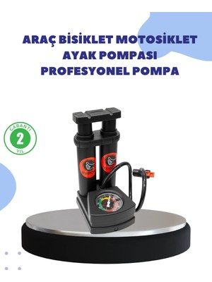 A-Luxe Çok Amaçlı Ayaklı Lastik Pompası Yüksek Hassasiyetli