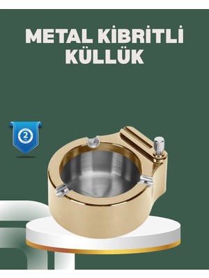A-Luxe Yeniden Doldurulabilir Çakmaklı Küllük Dayanıklı Yapı