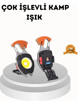 A-Luxe Şarj Edilebilir Çok Amaçlı Mini Fener – Güvenlik Düdüklü, Kompakt ve Hafif Tasarım