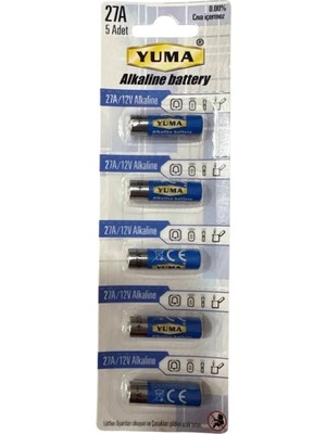 Marsilyan™- Yuma 27A MN27 V27A V27GA 12 Volt Alkalin Pil 5’li Paket