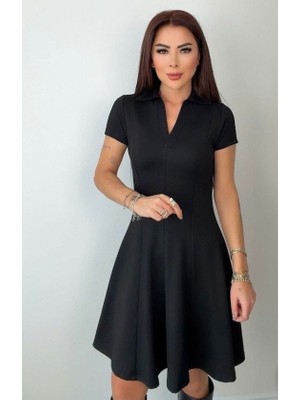 Eycawear Kadın Kısa Kollu V Yakalı Kısa Modal Elbise