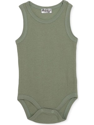 Hellobaby Erkek Bebek Body Hayvan Baskılı Çıtçıtlı Bisiklet Yaka Kısa Kol