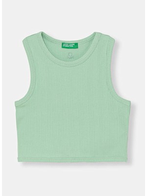 United Colors Of Benetton Yeşil Kız Çocuk T-Shirt 3S2UCH025