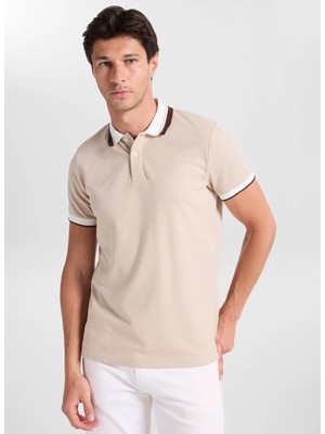 Altınyıldız Classics Bej Erkek Polo T-Shirt
