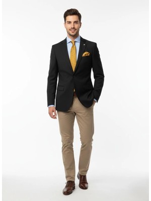 Presto Erkek Regülar 4 Drop Flanel Ceket Siyah 1706-001