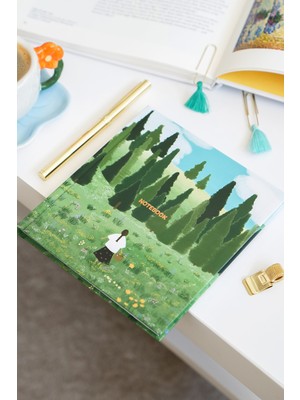 Matt Notebook 15X15 cm Kare Tarihsiz Not Defteri Çizgili Manzara