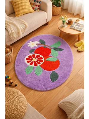 Ekim Tufting Tufting El Yapımı Tasarım Halı Portakal