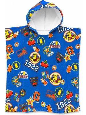 Haribo Mavi  Erkek Çocuk Desenli Panço S26U3SWPN653