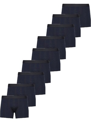 Nacar Store Erkek Pamuklu Likralı Boxer 9\'lu Paket