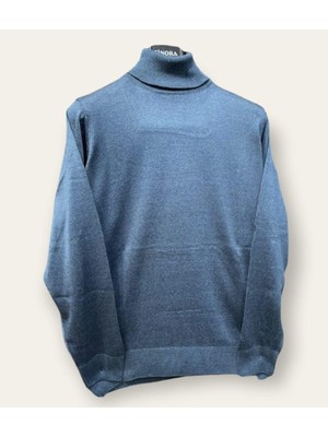 Nacar Store Erkek Tam Balıkçı Ince Yün Kazak
