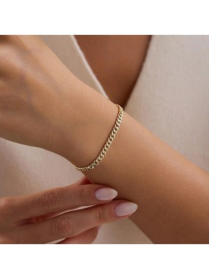 Sembol Gold 14 Ayar Gurmet Altın Bileklik 3 mm 1,40 Gram 19 cm
