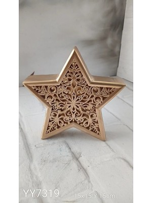 Yoyomold YY7319 Vintage Desenli Yıldız Mum Biblo Silikon Kalıp
