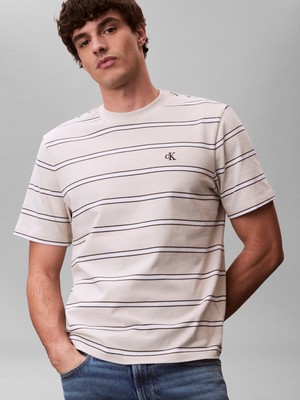 Calvin Klein Ss Easy Strıpe Crewn