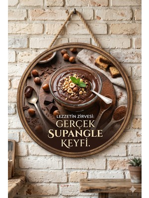 Mayeka Supangle Temalı Pastaneler Tatlıcılar Restoranlar Için Ahşap Duvar Kapı Dekoratif Süs Tablo
