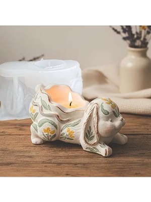 Yoyomold YY6309 Tavşan Modeli Mumluk Sukulent Silikon Kalıp