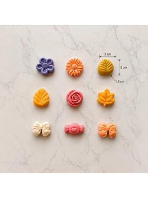 Yoyomold YY6281 2 Boyutlu Çeşitli Çiçek Bibloları Silikon Kalıp