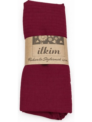 İlkim Tekstil Müslin Şal Bordo