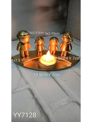 Yoyomold YY7128 Aile Figürlü Tasarım Tealight Mumluk Silikon Kalıp