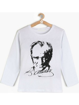 Nacar Store Kız-Erkek Çocuk ve Yetişkin Baskılı Uzun Kol 29 Ekim 19 Mayıs 23 Nisan 10 Kasım Tişört