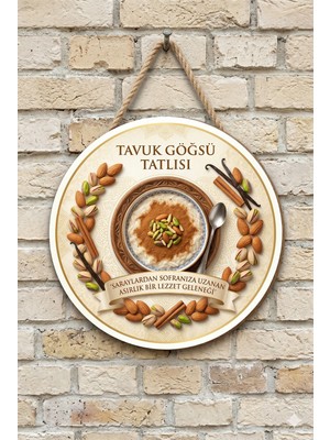Mayeka Tavuk Göğsü Temalı Pastaneler Tatlıcılar Restoranlar Için Ahşap Duvar Kapı Dekoratif Süs Tablo