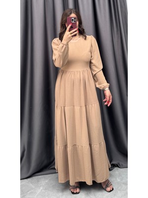 Nisum Moda Ayrobin Katlı Elbise
