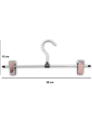 Ağırsoy 10 Adet Nikel Kaplı Mandallı, Galvaniz Teli, Etek Pantolon Askısı 30 cm