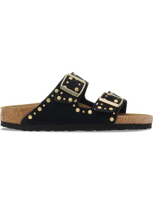 Birkenstock Arizona Vl Rivet Border Siyah Kadın Terlik
