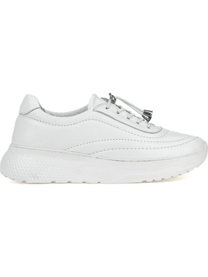 Ziya, Kadın Hakiki Deri Sneaker 1611050ZF100 Beyaz