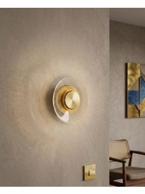 Bella Lighting Lüks Lotus 3 Renk LED Aplik Sarı Gold Duvar Lambası Elektrikli Dekoratif Aydınlatma