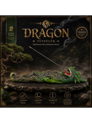 İki Yedi Konsept Dragon Yeşil Ejderha Tütsülük Çubuk Tütsü Kayık Standı Otantik Hediyelik Dekoratif Ev Aksesuarı