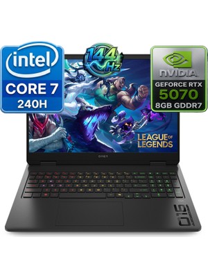 Hp Omen 16 Intel Core 7 240H 40GB 2tb SSD 8 GB RTX5070 16" Wuxga 144Hz Freedos Gaming Laptop, Notebook CD8M6EA 007