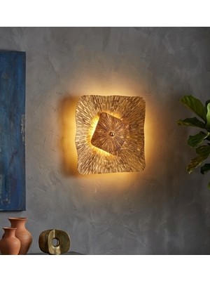 Bella Lighting Tasarım Botanica 3 Renk LED Aplik Sarı Gold Ithal Elektrikli Dekoratif Aydınlatma Pilli Değildir