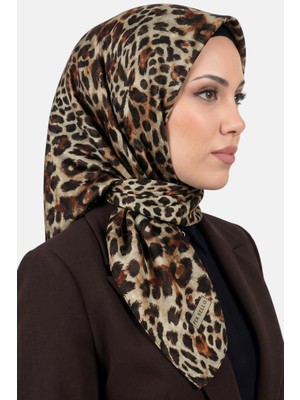 Hadiora Kadın Leopar Desenli Dikişli Yazma