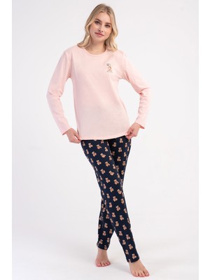 Vienetta Pamuklu Kadın Uzun Kol Pijama Takım, 603003