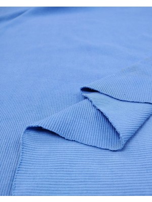 Kumaş Parça Mavi Kaşkorse Ribana Kumaş Esnek Yumuşak Bodylik & Bluzluk 100X200CM