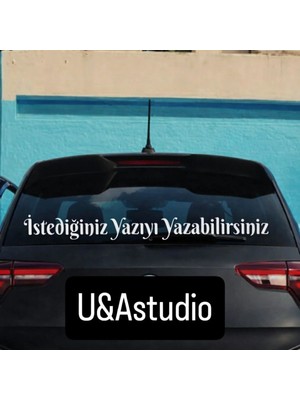 UAStudio Araba Arkasi Yazisi -Arac Oto Laptop Duvar Uyumlu 90×7