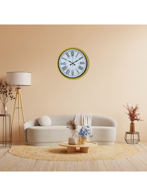 GV Home 36 cm Sarı Standart Duvar Saati