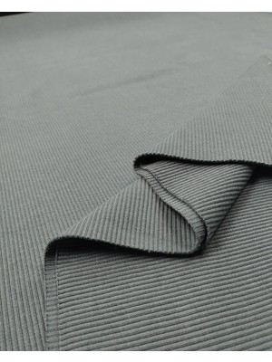 Kumaş Parça Koyu Pastel Yeşil Kaşkorse Ribana Kumaş Esnek Yumuşak Bodylik & Bluzluk En: 115CM