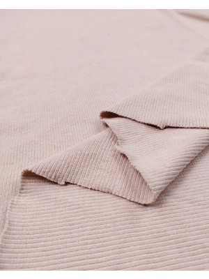 Kumaş Parça Bej Kahve Köpüğü Kaşkorse Ribana Kumaş Esnek Yumuşak Bodylik & Bluzluk En: 120CM
