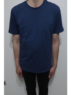 Santa Fistan Store Erkek Düz Spor Kesim Rahat Kalıp Bisiklet Yaka Basic T-Shirt