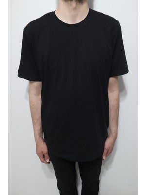 Santa Fistan Store Erkek Düz Spor Kesim Rahat Kalıp Bisiklet Yaka Basic T-Shirt